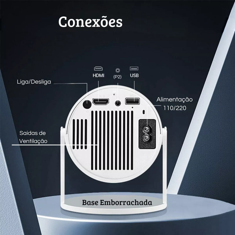 Mini Projetor Portátil: Transforme Qualquer Espaço em um Cinema